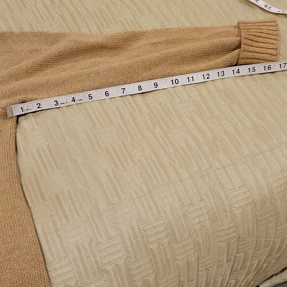 Polo Ralph Lauren 1/4 Zip Tan Cotton Sweater L - Picture 8 of 9